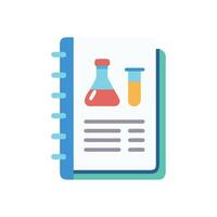 Colorful Science Notebook Icon for Education vector