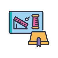 Engaging Sewing Class Icon for HandsOn Learning vector