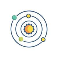 Innovative Solar System Icon for Educational Use vector