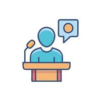 Engaging Speaking Icon for Communication Skills vector