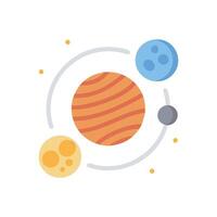 Colorful Solar System Icon for Learning vector