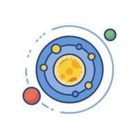 Engaging Solar System Icon for Classroom Activities vector