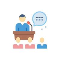 Creative Speaking Icon for Language Learning vector