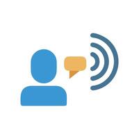 Dynamic Speaking Icon for Public Speaking vector