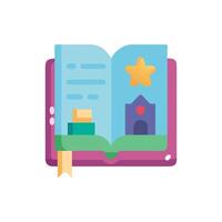 Creative Storybook Icon for Classroom Activities vector