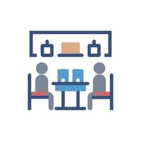Engaging Student Lounge Icon for Learning vector