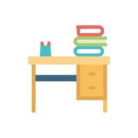 Stylish Study Desk Icon for Learning vector