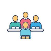Engaging Study Group Icon for Classroom Activities vector