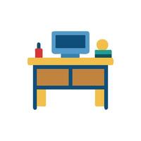 Dynamic Teachers Desk Icon for Learning vector