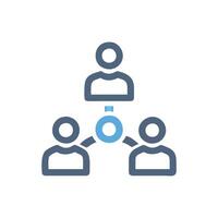 Colorful Teamwork Icon for Educational Use vector