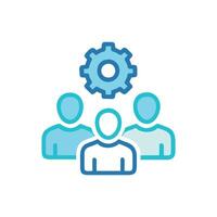Creative Teamwork Icon for Collaboration vector
