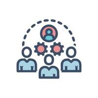 Engaging Teamwork Icon for Learning vector