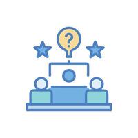 Dynamic Trivia Icon for Classroom Activities vector