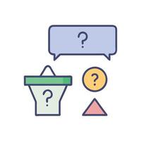 Creative Trivia Icon for Learning Fun vector