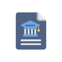 Colorful University Application Icon for Learning vector