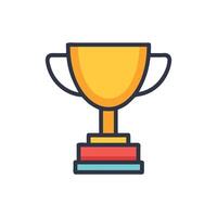 Dynamic Trophy Icon for Award Recognition vector