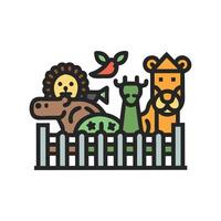 Majestic Zoo with Diverse Animal Species vector