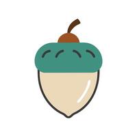 Nostalgic Acorn Design for Nature Lovers vector