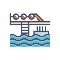 Stylish Aquatic Center Illustration for Community Fun vector