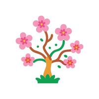 Charming Blossoming Tree Illustration for Spring Themes vector