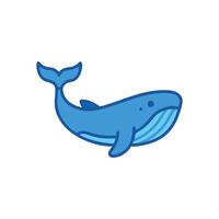 Charming Blue Whale Design for EcoFriendly Projects vector