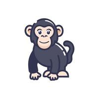 Dynamic Chimpanzee for Wildlife Lovers vector