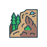Stunning Cliff Illustration for Nature Landscapes vector