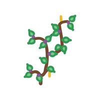 Graceful Climbing Vine Illustration for Nature Projects vector
