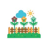 Serene Community Garden Illustration for Nature Projects vector
