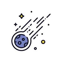 Vibrant Comet for Space Themes vector