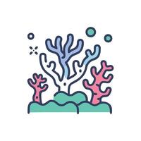 an illustration of a coral reef vector
