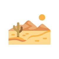 desert landscape with cactus and mountains vector