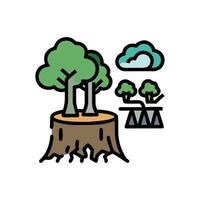 forest restoration icon illustration vector