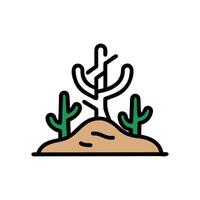 Artistic Desert Plant Illustration for Eco Projects vector