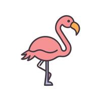 Graceful Flamingo in Natural Habitat vector