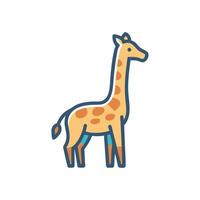 Majestic Giraffe in African Landscape vector