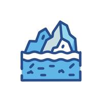 Enchanting Glacier in Winter Wonderland vector