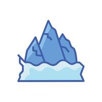 Beautiful Glacier in Serene Environment vector
