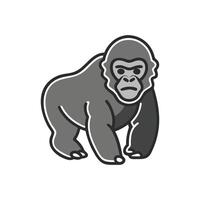 Powerful Gorilla in Natural Setting vector