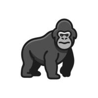 Majestic Gorilla in Jungle Habitat vector