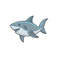 Powerful Great White Shark in Motion vector