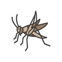 Charming Grasshopper Among Greenery vector
