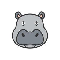 Stylish Hippopotamus Illustration vector