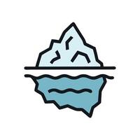 iceberg icon illustration on white background vector