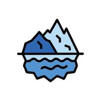 iceberg icon illustration vector