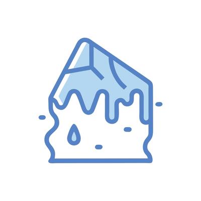 Dynamic Ice Flow Formation Artwork