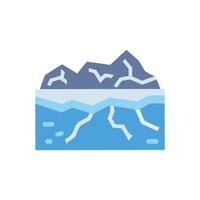Expansive Ice Sheet Over Landscape vector