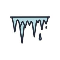 Elegant Icicle Dripping in Sunlight vector