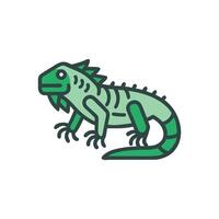 Captivating Iguana Illustration in Nature vector
