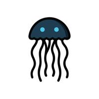 Translucent Jellyfish Floating in Ocean vector